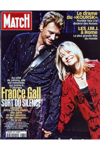 Johnny Hallyday et France Gall en couverture de Paris Match en 2000