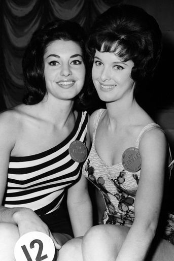 Monique Lemaire (à gauche), Miss France 1962