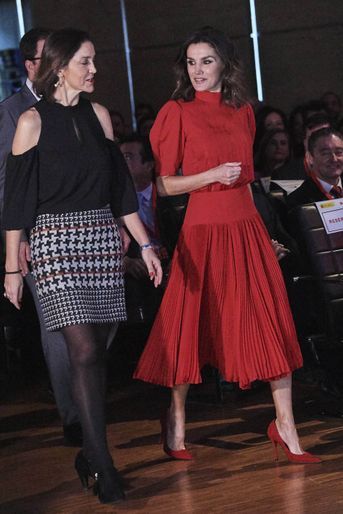 La reine Letizia d'Espagne à Madrid, le 19 décembre 2018