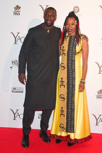 Omar Sy et Fatoumata Diawara à l'avant-première de "Yao" à Paris, mardi 15 janvier