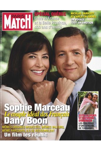 «Sophie Marceau et Dany Boon, le couple idéal des Français», couverture de Paris Match n°3084 du 26 juin 2008.