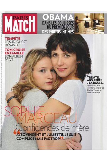«Sophie Marceau, confidences de mère», couverture de Paris Match n°3115 du 29 janvier 2009.