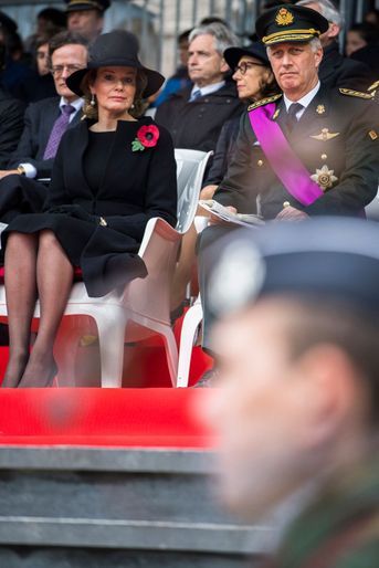 La reine Mathilde de Belgique et le roi des Belges Philippe à Bruxelles, le 11 novembre 2018