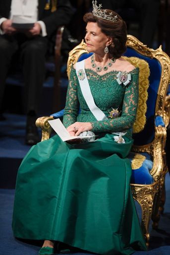 La reine Silvia de Suède à Stockholm, le 10 décembre 2018