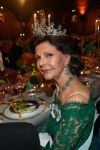 La reine Silvia de Suède à Stockholm, le 10 décembre 2018