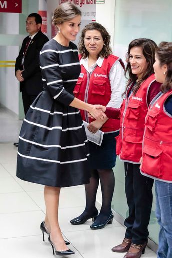 La reine Letizia d&#039;Espagne à Lima au Pérou, le 12 novembre 2018