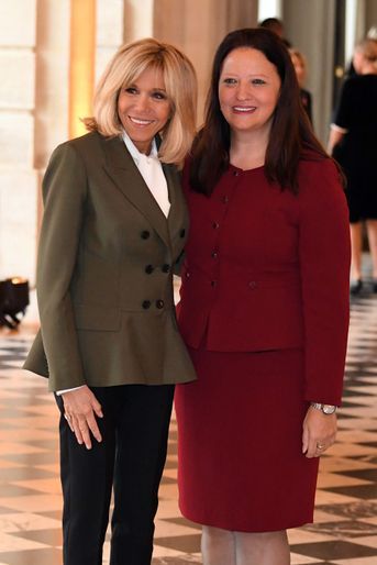 Brigitte Macron et Maja Ivanova, Première dame de la Macédoine. 
