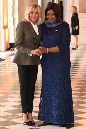 Brigitte Macron et Djene Kaba, épouse du Président guinéen, Alpha Condé.