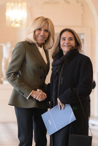 Brigitte Macron et Lulu Quintana de Gurria, femme d'Angel Gurría, secrétaire général de l'OCDE.