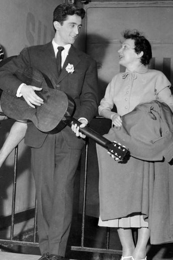 Edith Piaf avec Marcel Amont en 1956
