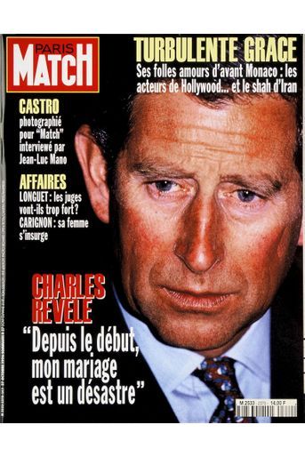 Le prince Charles en couverture du Paris Match n°2370, daté du 27 octobre 1994.