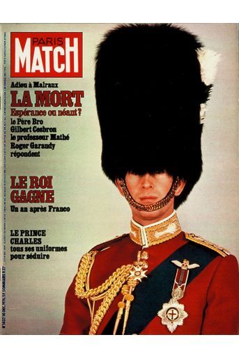 Le prince Charles en couverture du Paris Match n°1437, daté du 10 décembre 1976.