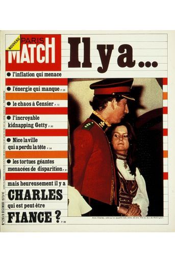 Le prince Charles en couverture du Paris Match n°1283, daté du 8 décembre 1973.