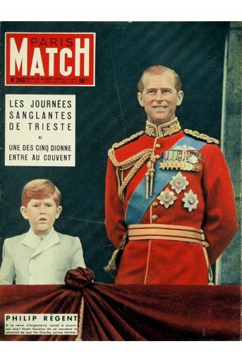 Le prince Charles en couverture du Paris Match n°243, daté du 14 novembre 1953.
