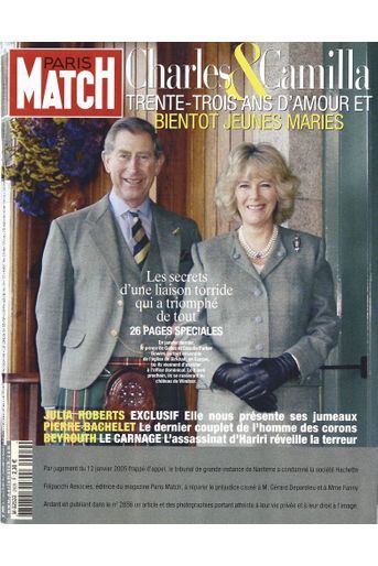Le prince Charles en couverture du Paris Match n°2909, daté du 17 février 2005.