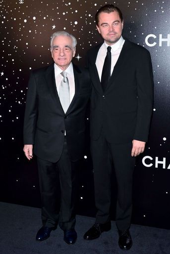 Martin Scorsese avec Leonardo DiCaprio au MoMA le 19 novembre 2018