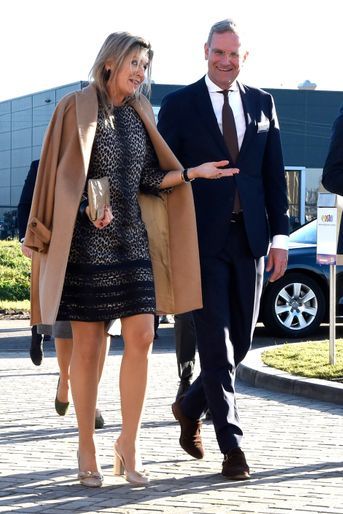La reine Maxima des Pays-Bas arrive à Waddinxveen, le 4 décembre 2018