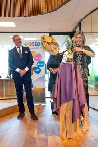 La reine Maxima des Pays-Bas visite Eosta, le 4 décembre 2018 à Waddinxveen