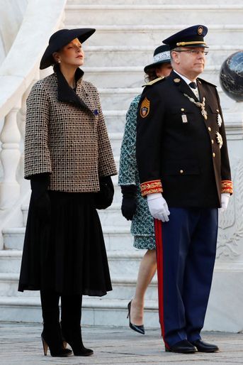 La princesse Charlène et le prince Albert II de Monaco à Monaco, le 19 novembre 2018