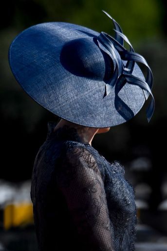Le chapeau de la reine des Belges Mathilde à Lisbonne, le 22 octobre 2018