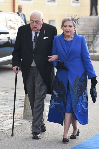 Le duc Carl et la duchesse Diane de Wurtemberg (Diane d'Orléans ou de France), grands-parents paternels de la duchesse Sophie à Tegernsee, le 20 octobre 2018