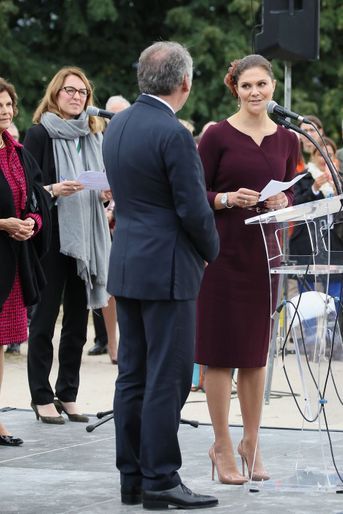 La princesse Victoria de Suède avec François Bayrou à Pau, le 8 octobre 2018