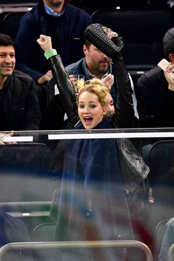 Jennifer Lawrence au match des Rangers, dimanche 4 novembre