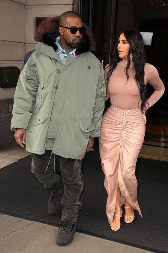 Kanye West et Kim Kardashian à New York en février 2020