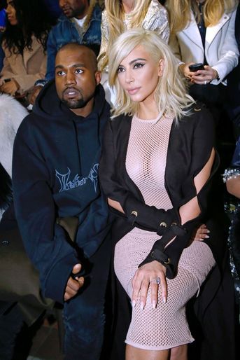 Kanye West et Kim Kardashian à Paris lors de la Fashion Week en mars 2015