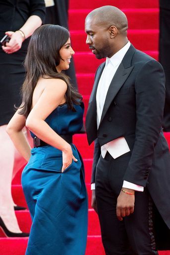 Kim Kardashian et Kanye West au gala du MET à New York en mai 2014