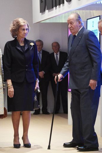 L&#039;ancienne reine Sofia et l&#039;ancien roi Juan Carlos d&#039;Espagne à Madrid, le 4 décembre 2018