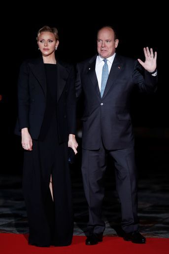 La princesse Charlène et le prince Albert II de Monaco, le 10 novembre 2018 à Paris