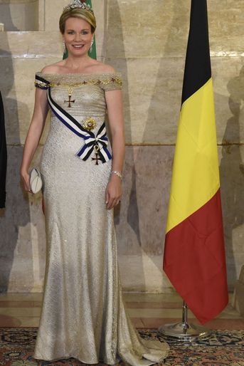 La reine des Belges Mathilde à Lisbonne, le 22 octobre 2018