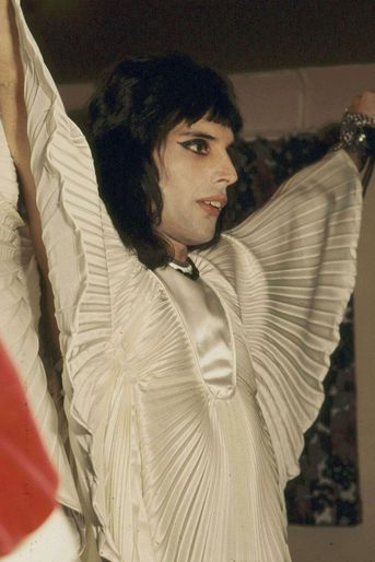 Freddie Mercury avant son concert à Londres, en 1974