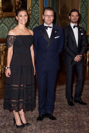 La princesse Victoria et les princes Daniel et Carl Philip de Suède  à Stockholm, le 14 septembre 2018