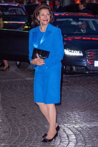 La reine Silvia de Suède à Stockholm, le 25 septembre 2018