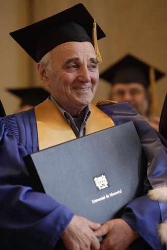 Charles Aznavour à l&#039;Université de Montréal, en août 2009.
