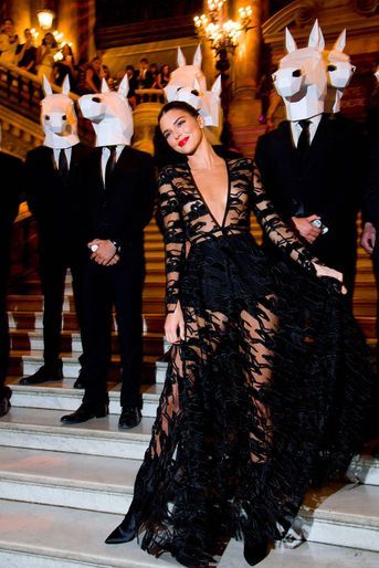 Kendall Jenner à la soirée Longchamp, à l'Opéra Garnier, à Paris, mardi 11 septembre