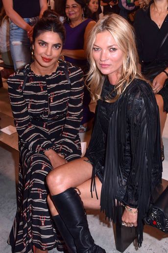 Priyanka Chopra et Kate Moss au défilé Longchamp à New York, samedi 8 septembre