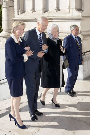 La princesse Marie Astrid de Luxembourg avec son mari l’archiduc Carl Christian de Habsbourg Lorraine et sa belle-mère à Laeken, le 8 septembre 2018