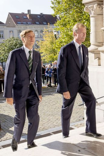 Le prince Louis et le grand-duc Henri de Luxembourg à Laeken, le 8 septembre 2018