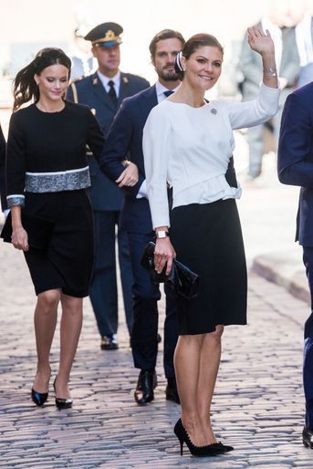 Les princesses Victoria et Sofia de Suède et le prince Carl Philip à Stockholm, le 25 septembre 2018