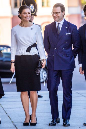 La princesse Victoria de Suède et le prince consort Daniel à Stockholm, le 25 septembre 2018