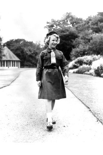 La princesse Anne dans son uniforme de Brownie, le 5 novembre 1959