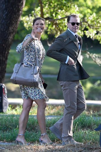 La princesse Victoria de Suède et le prince Daniel, à Stockholm le 21 août 2018