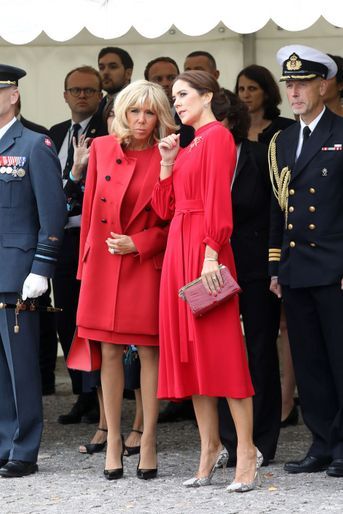 Brigitte Macron et la princesse Mary de Danemark, à la Citadelle à Copenhague. 