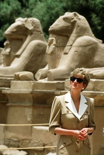 La princesse Diana, photographiée par Jayne Fincher, à Luxor, en Egypte, en mai 1992.