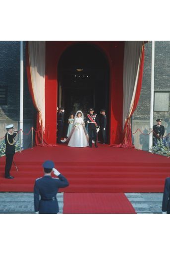 Le mariage d'Harald et Sonja à la Cathédrale d’Oslo, le 28 août 1968.