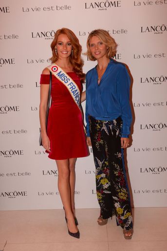 Maëva Coucke et Sylvie Tellier à la soirée Lancôme, à Paris le 12 septembre 2018