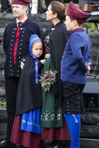 Les princesses Mary et Josephine et les princes Frederik et Christian de Danemark aux îles Féroé, le 23 août 2018